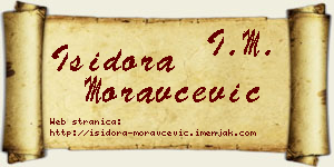 Isidora Moravčević vizit kartica